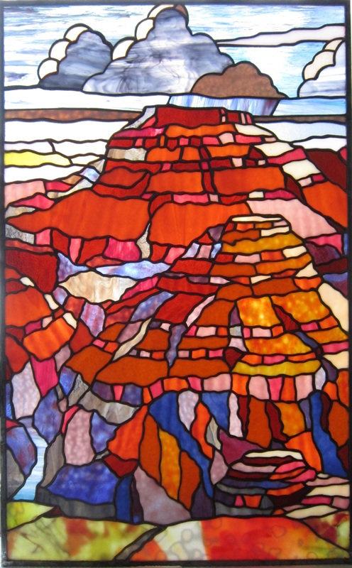 Stained Glass Rocky Mountain National Park original by Tom Nelson